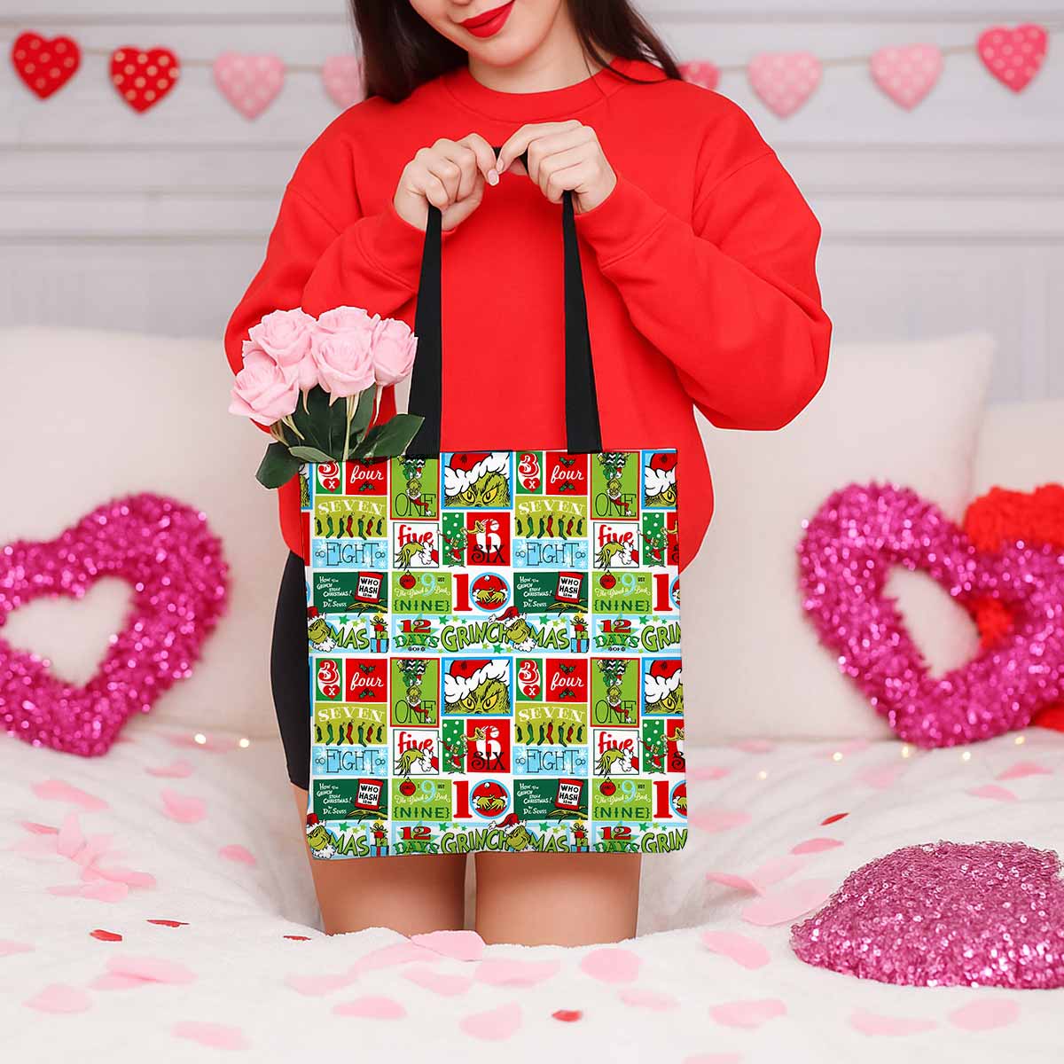 12 Days of Grinchmas Canvas Tote Bag