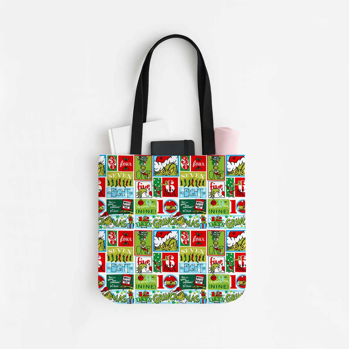 12 Days of Grinchmas Canvas Tote Bag