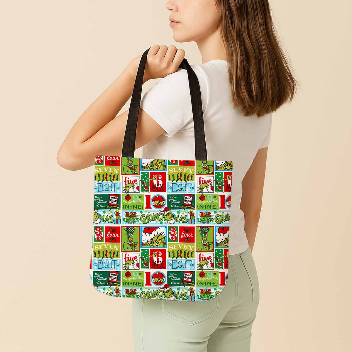 12 Days of Grinchmas Canvas Tote Bag