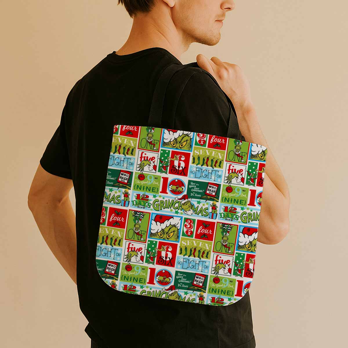 12 Days of Grinchmas Canvas Tote Bag
