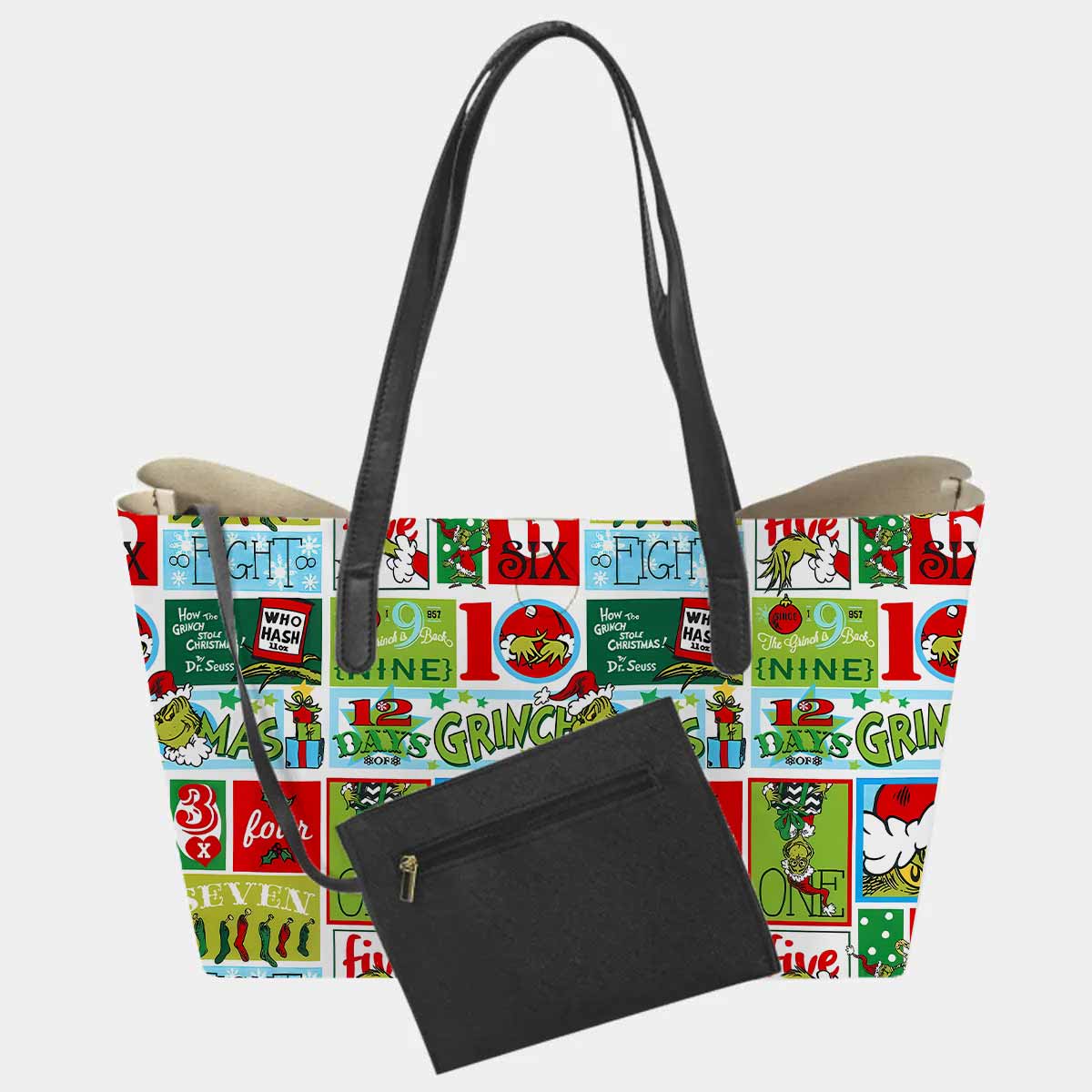 12 Days of Grinchmas Hand Bag and Mini Purse Set