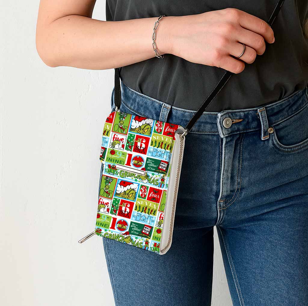 12 Days of Grinchmas Mobile Phone Chest Bag