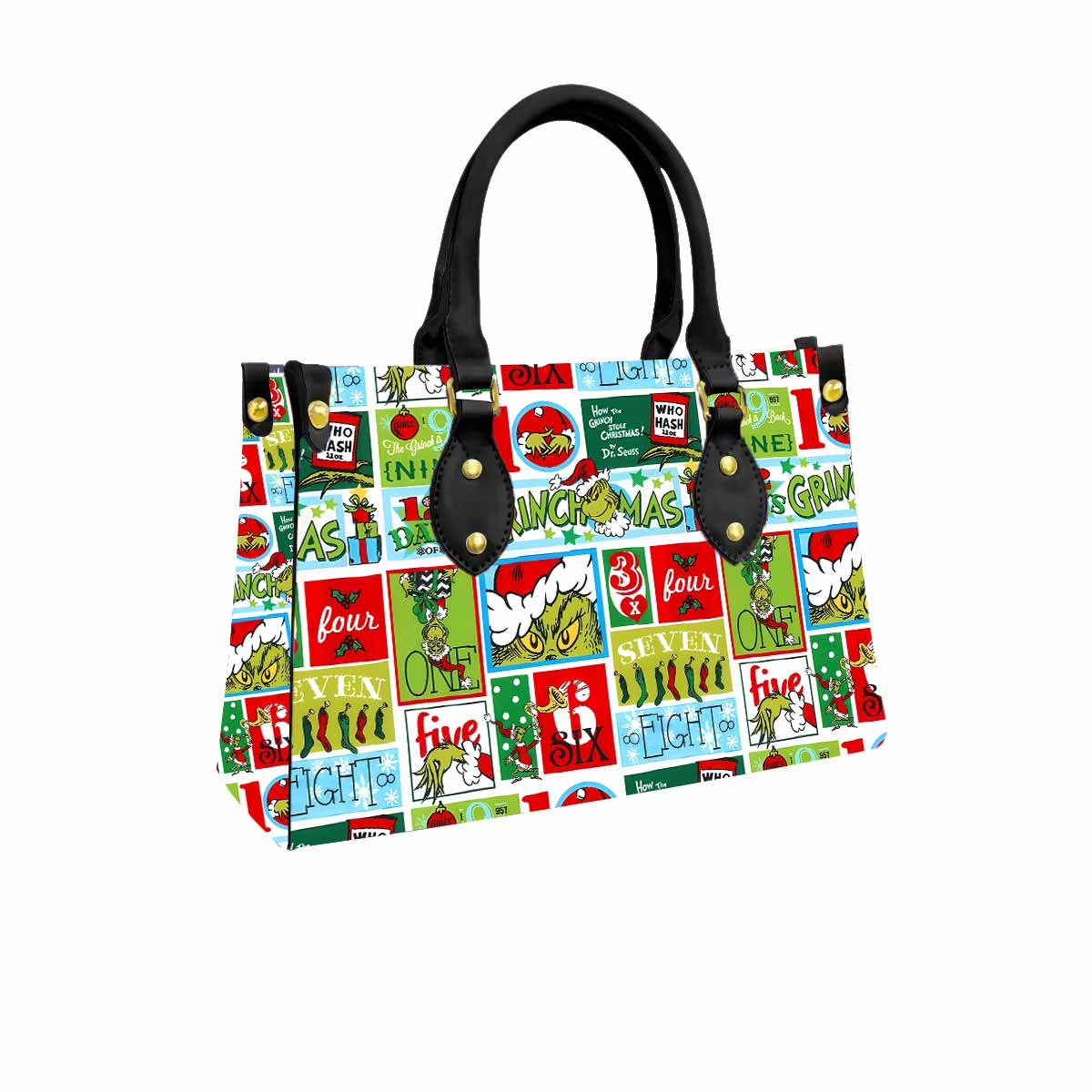 12 Days of Grinchmas Women Tote Bag with Black Handles