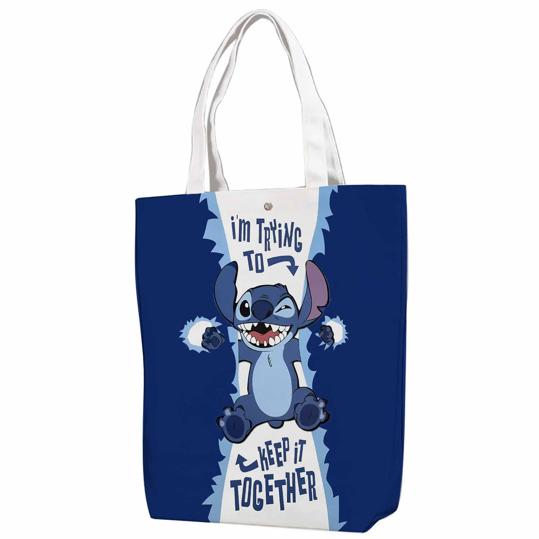 Stitch Keep it Together Canvas Bag with Shoulder Strap