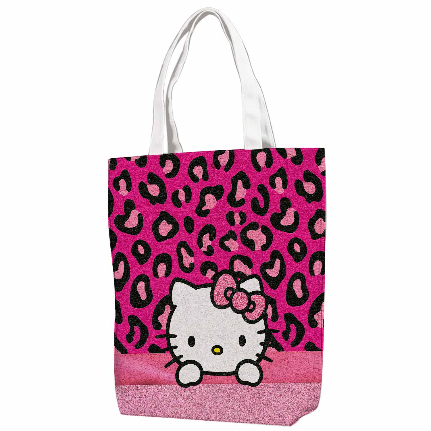 Hello Kitty Pink Bow Canvas Bag with Shoulder Strap