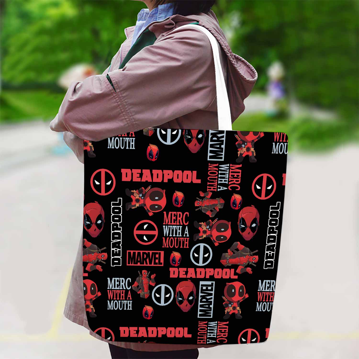 Deadpool Merc with a Mouth Canvas Bag with Shoulder Strap