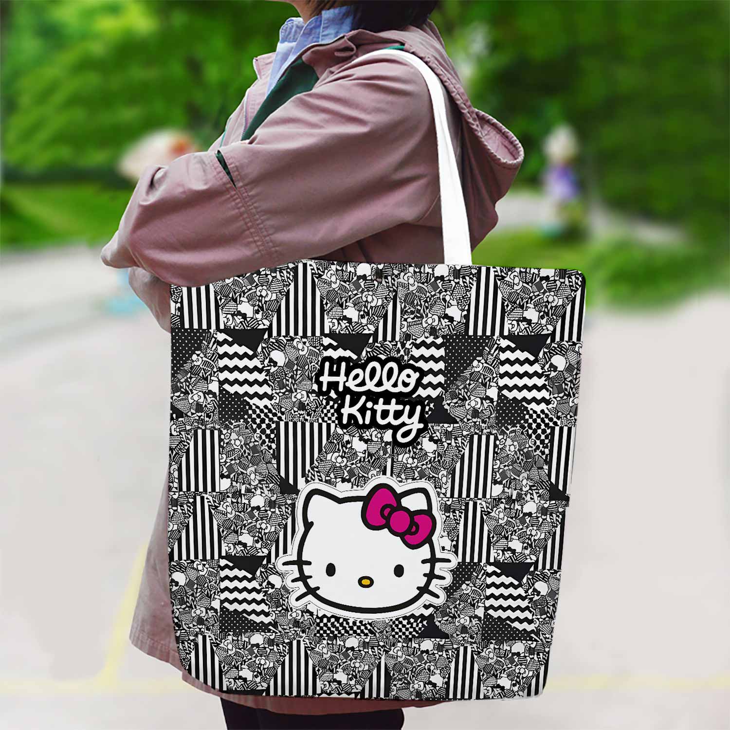 Sanario Hello Kitty Canvas Bag with Shoulder Strap