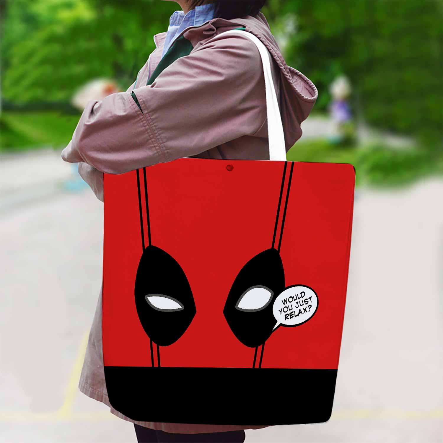 Deadpool Would You Just Relax Canvas Bag with Shoulder Strap