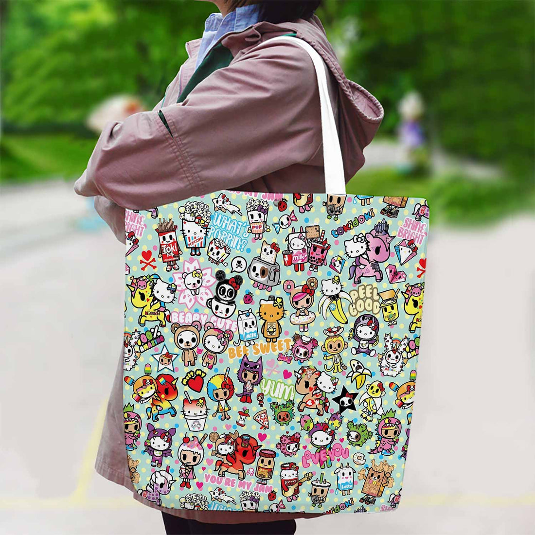 Hello Kitty Joyful Canvas Bag with Shoulder Strap