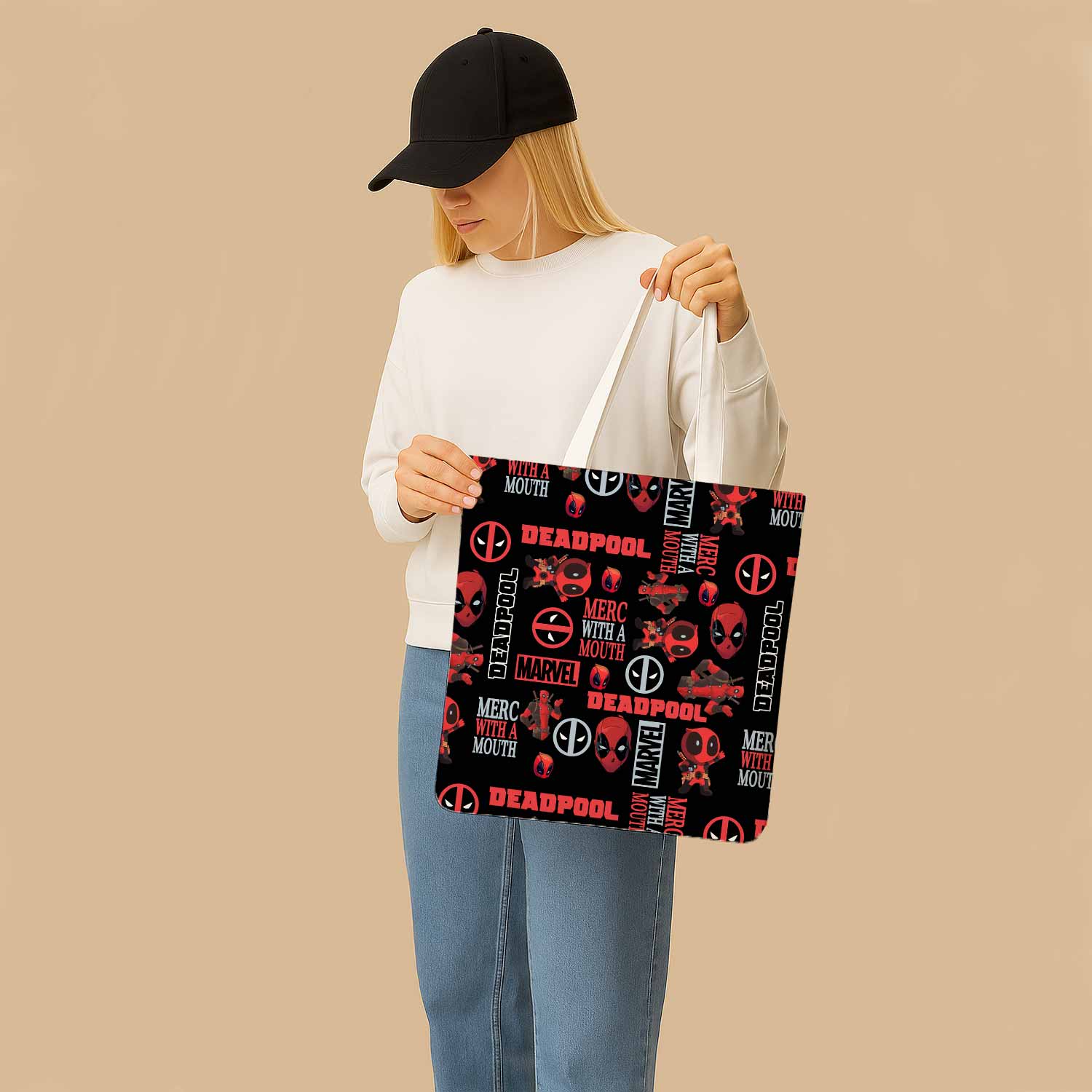 Deadpool Merc with a Mouth Canvas Bag with Shoulder Strap