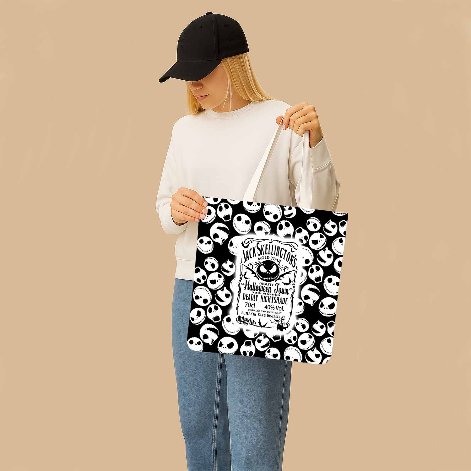 Jack Skellington's Mold Time Canvas Bag with Shoulder Strap