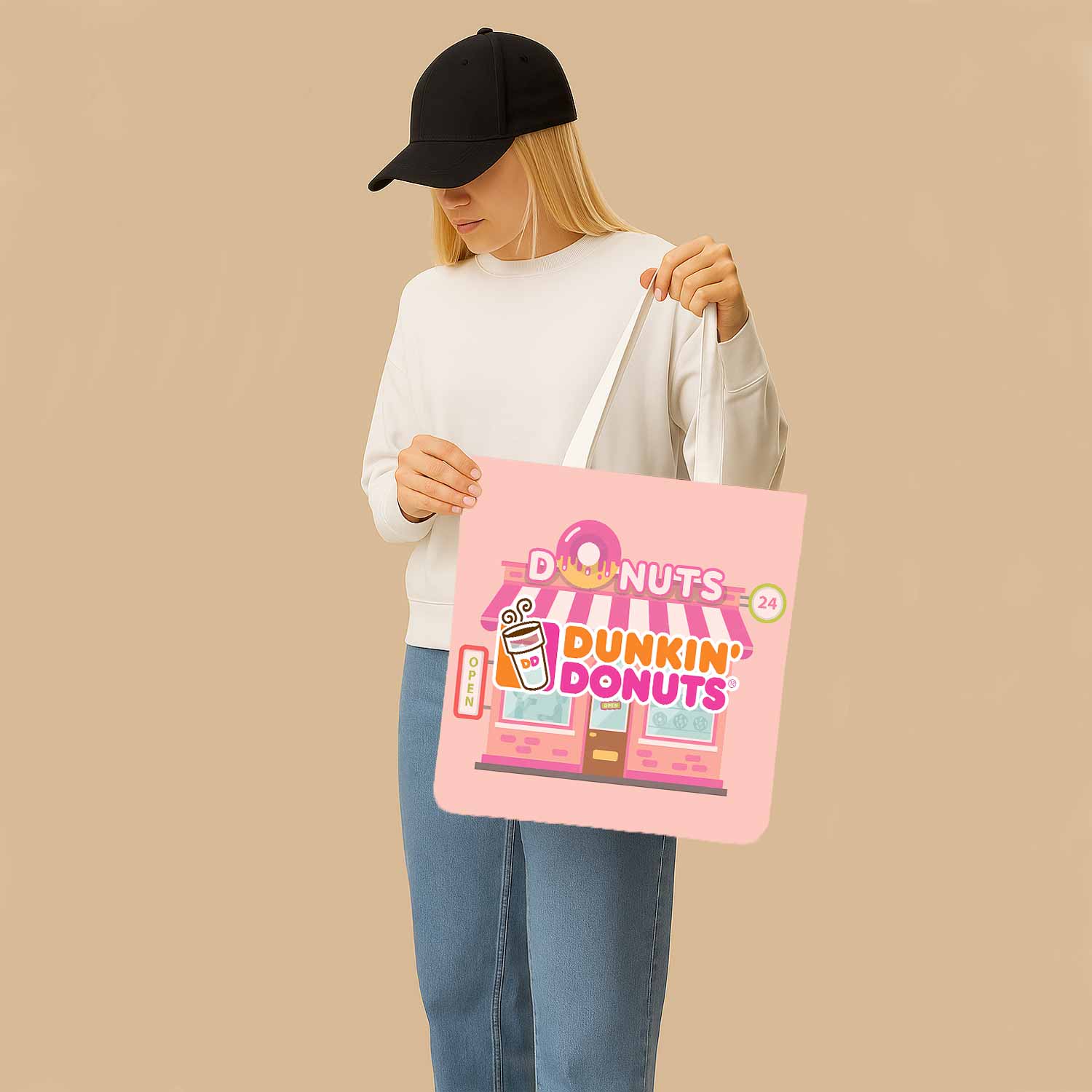 Dunkin' Donuts Canvas Bag with Shoulder Strap