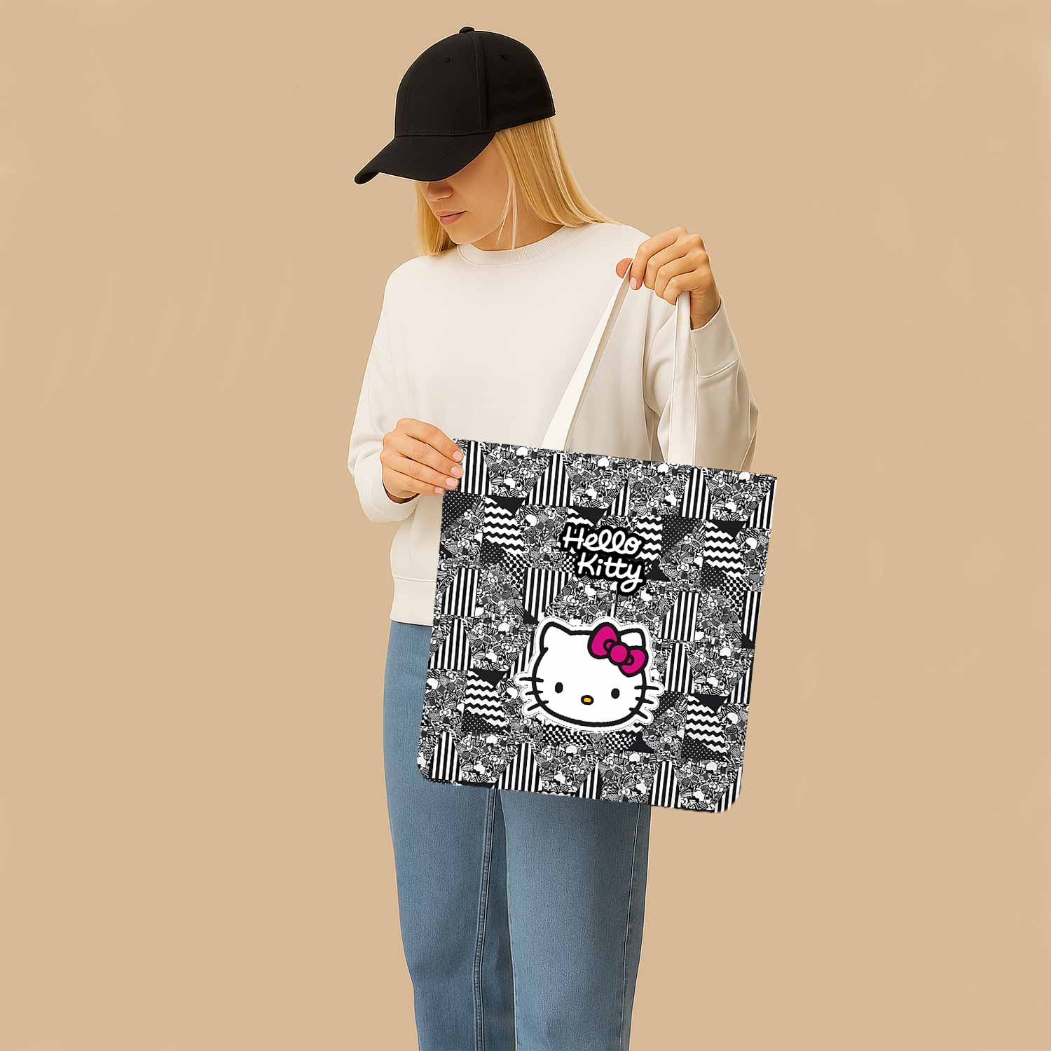 Sanario Hello Kitty Canvas Bag with Shoulder Strap
