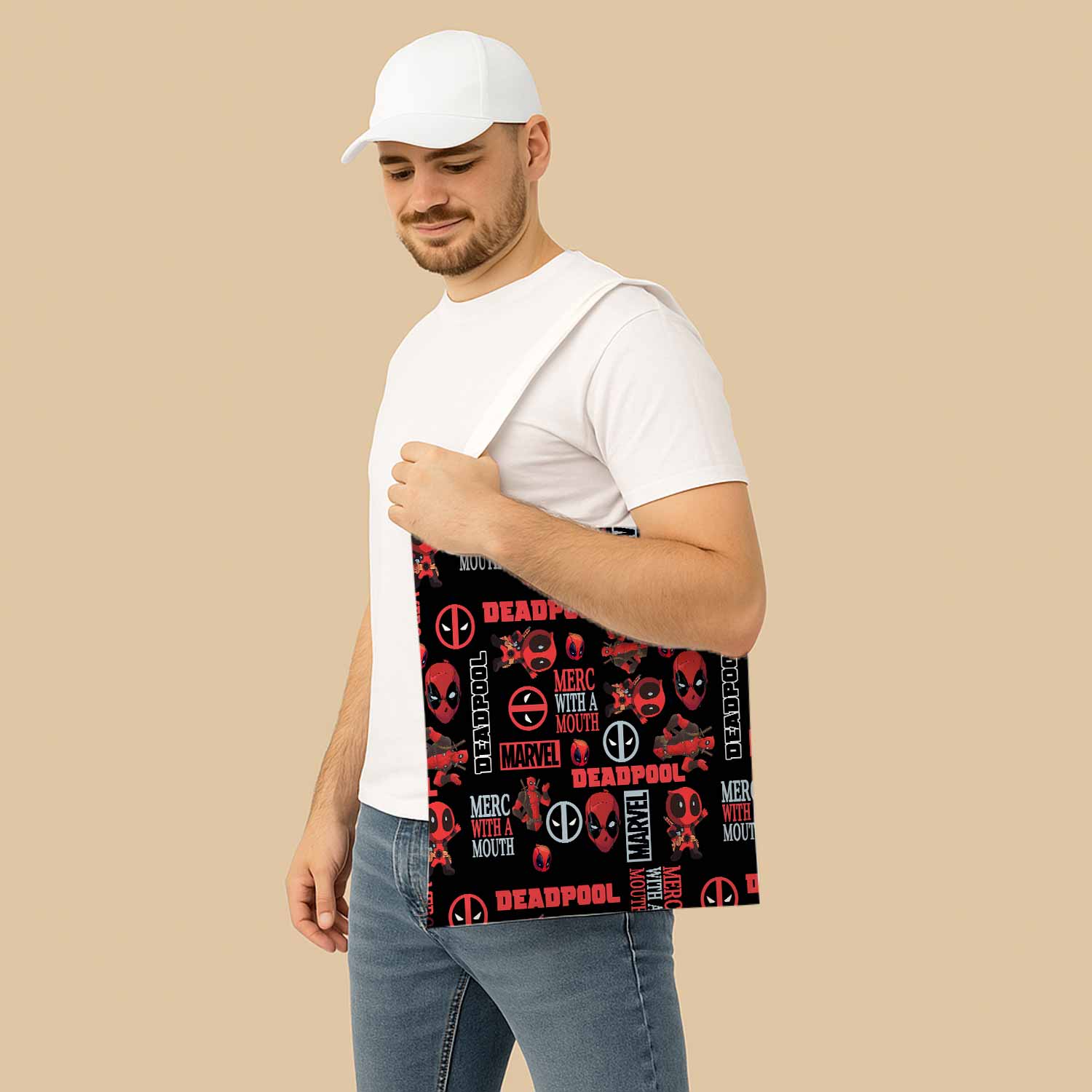 Deadpool Merc with a Mouth Canvas Bag with Shoulder Strap