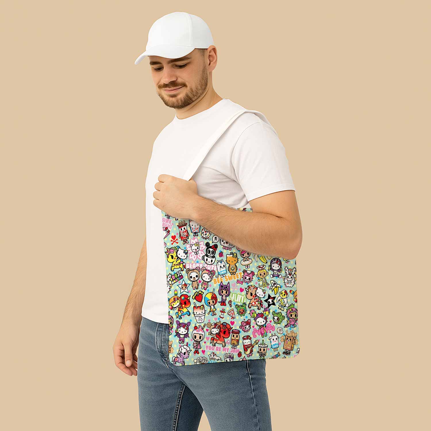 Hello Kitty Joyful Canvas Bag with Shoulder Strap