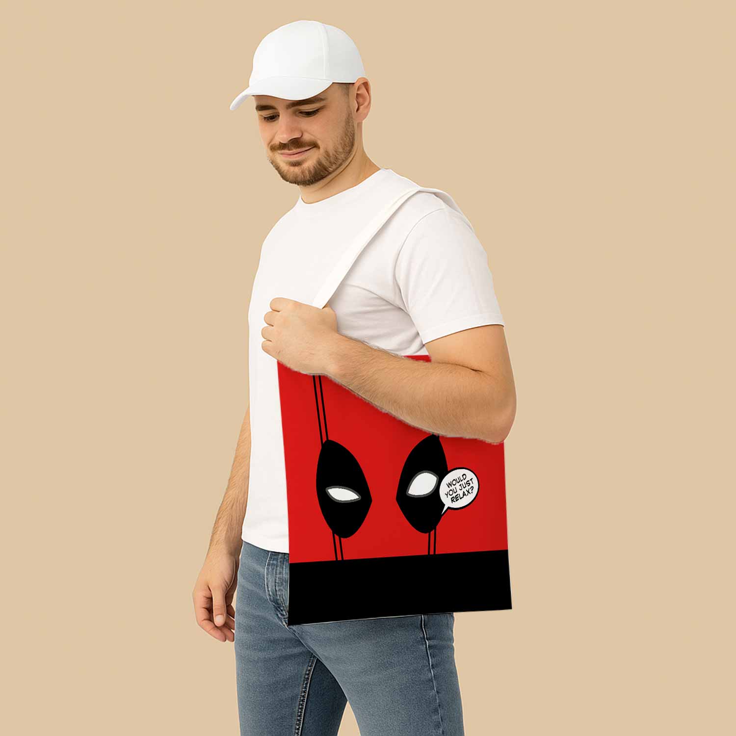 Deadpool Would You Just Relax Canvas Bag with Shoulder Strap