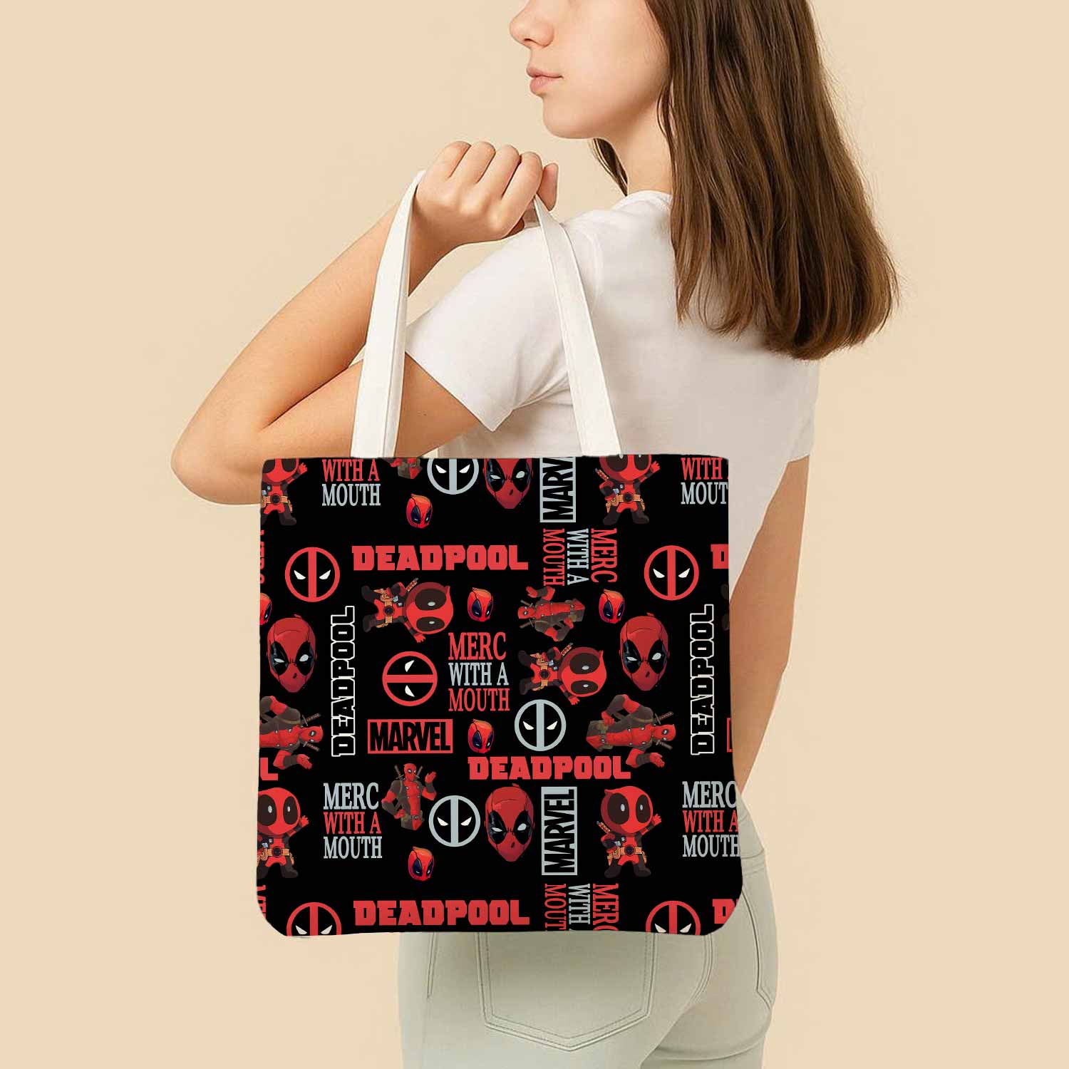 Deadpool Merc with a Mouth Canvas Bag with Shoulder Strap