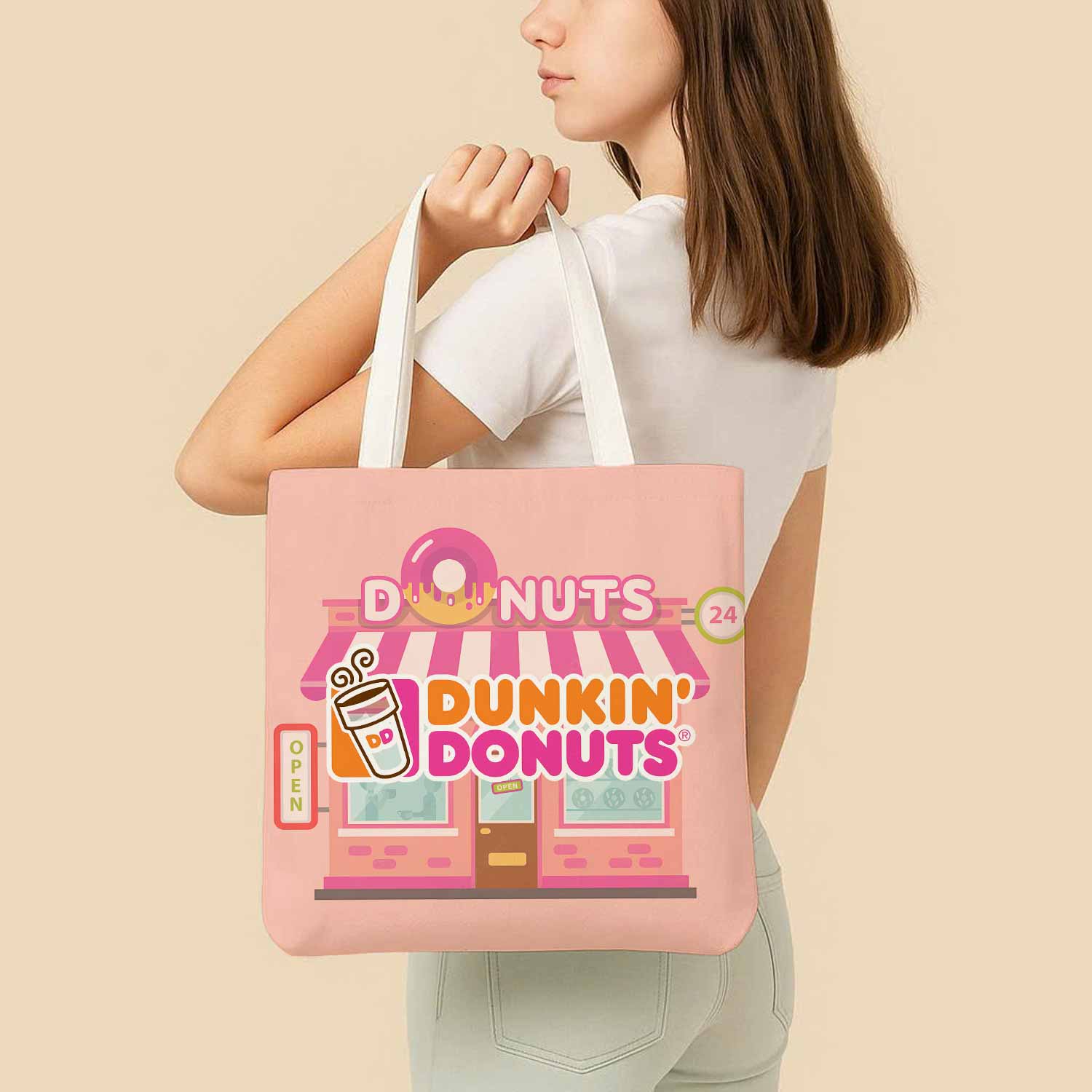 Dunkin' Donuts Canvas Bag with Shoulder Strap