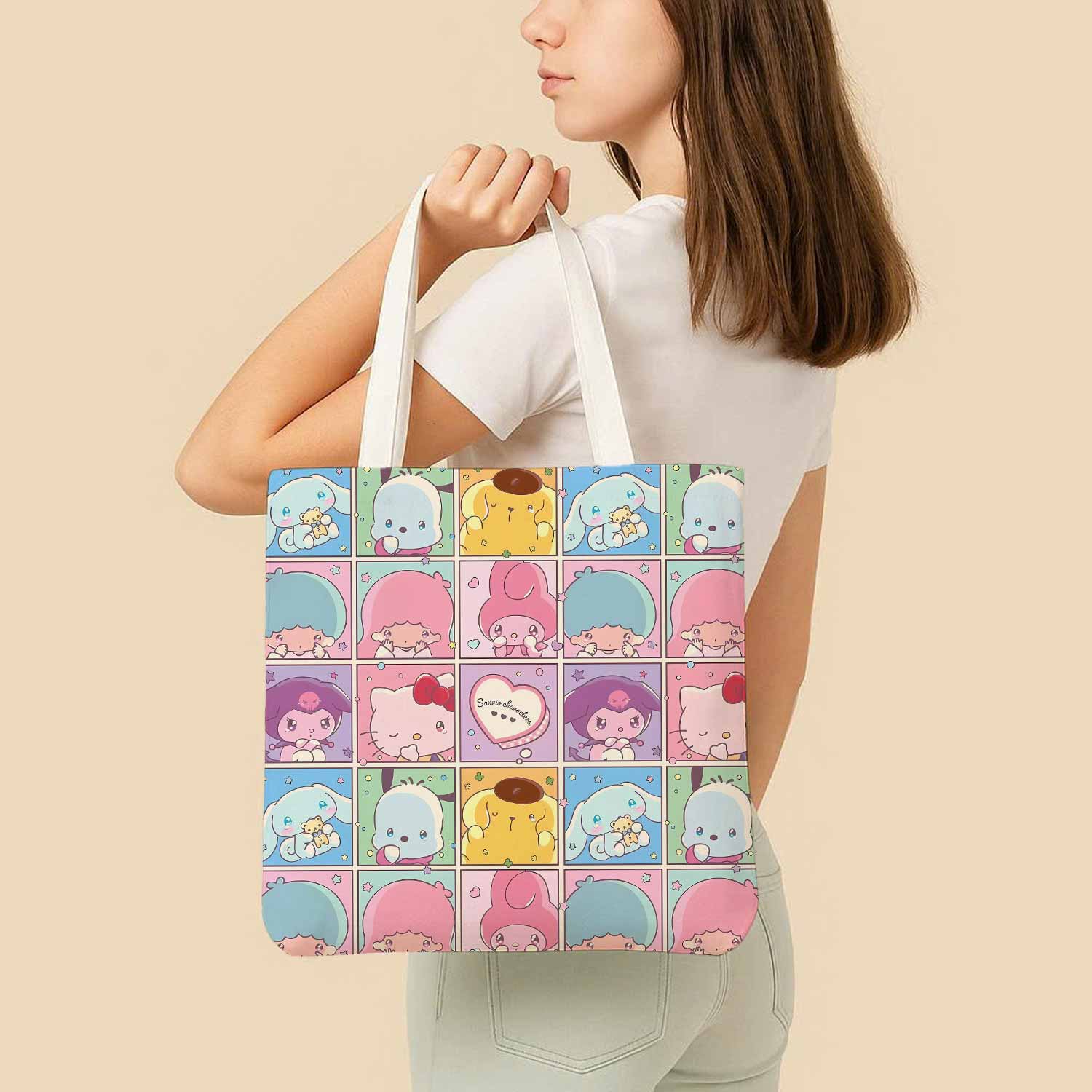 Hello Kitty And Friends Canvas Bag with Shoulder Strap