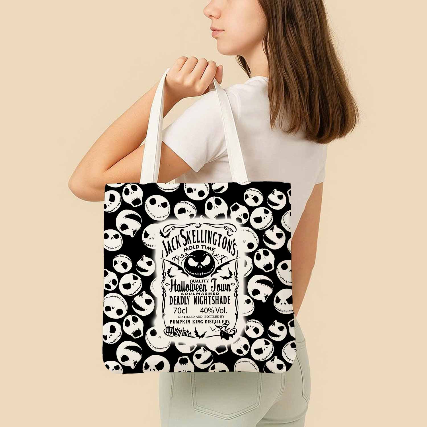 Jack Skellington's Mold Time Canvas Bag with Shoulder Strap