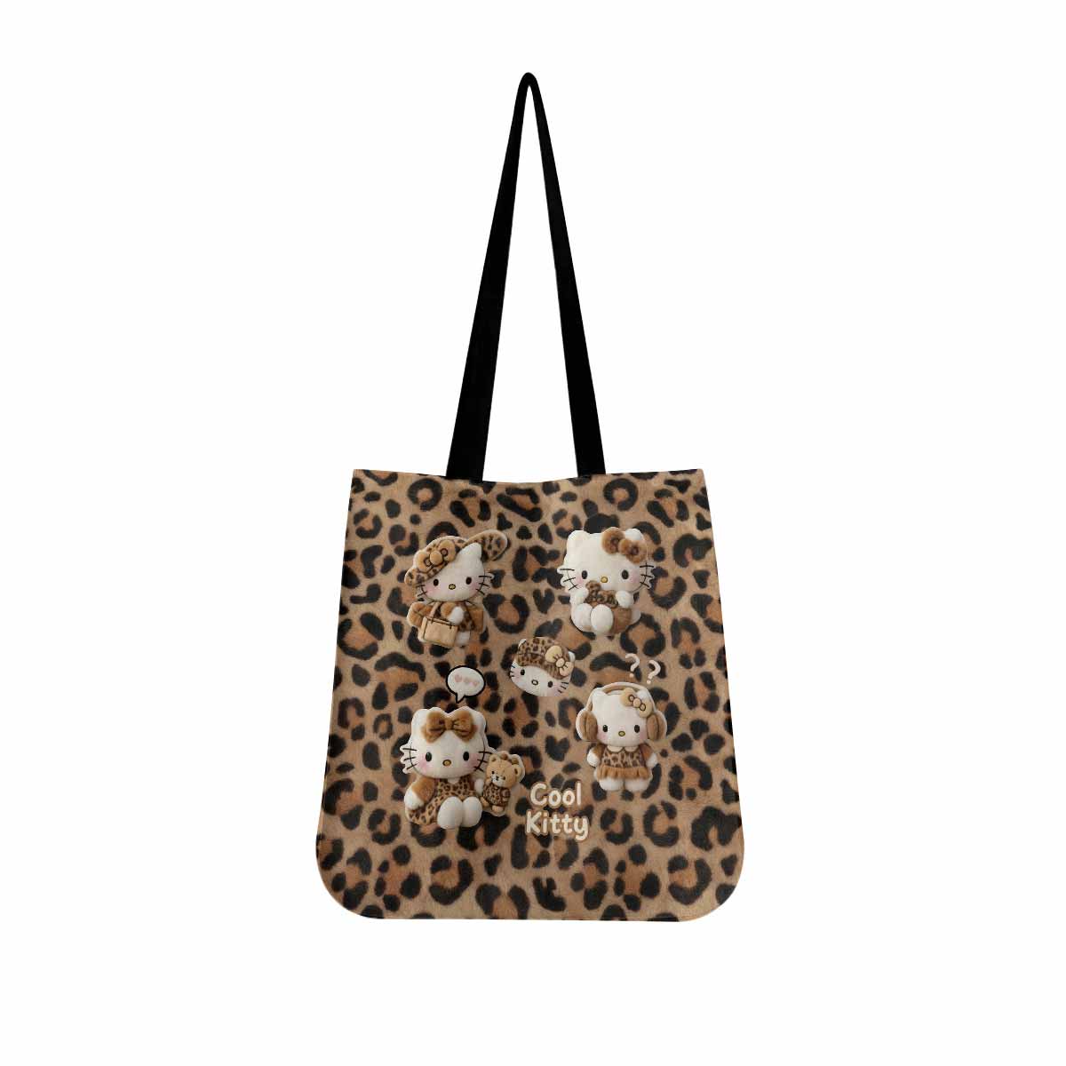 Hello Kitty Leopard Canvas Tote Bag