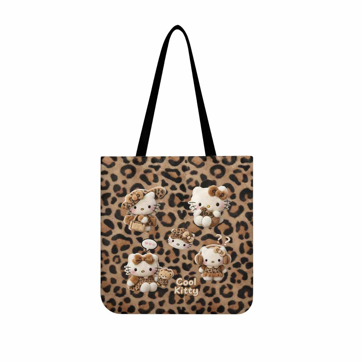 Hello Kitty Leopard Canvas Tote Bag