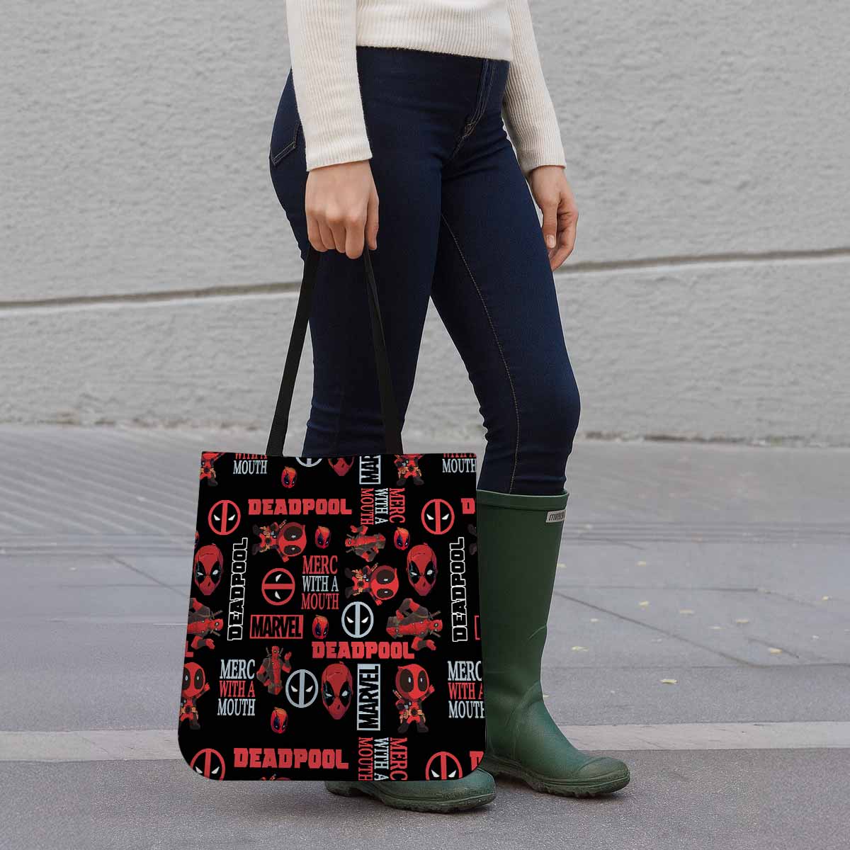 Deadpool Merc with a Mouth Canvas Tote Bag