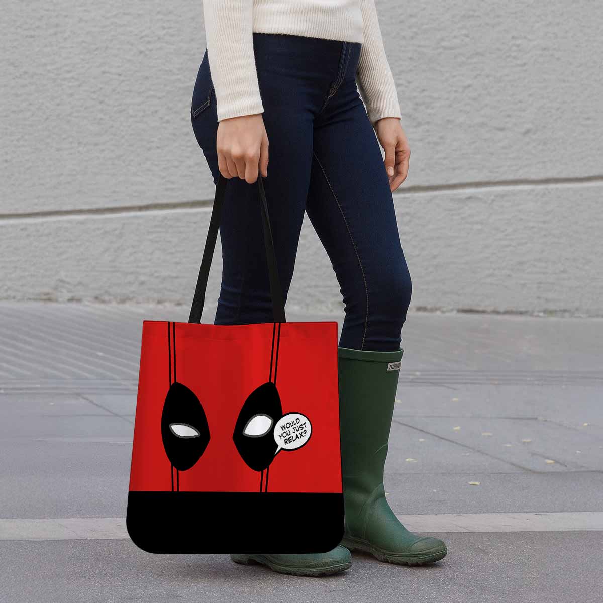 Deadpool Would You Just Relax Canvas Tote Bag