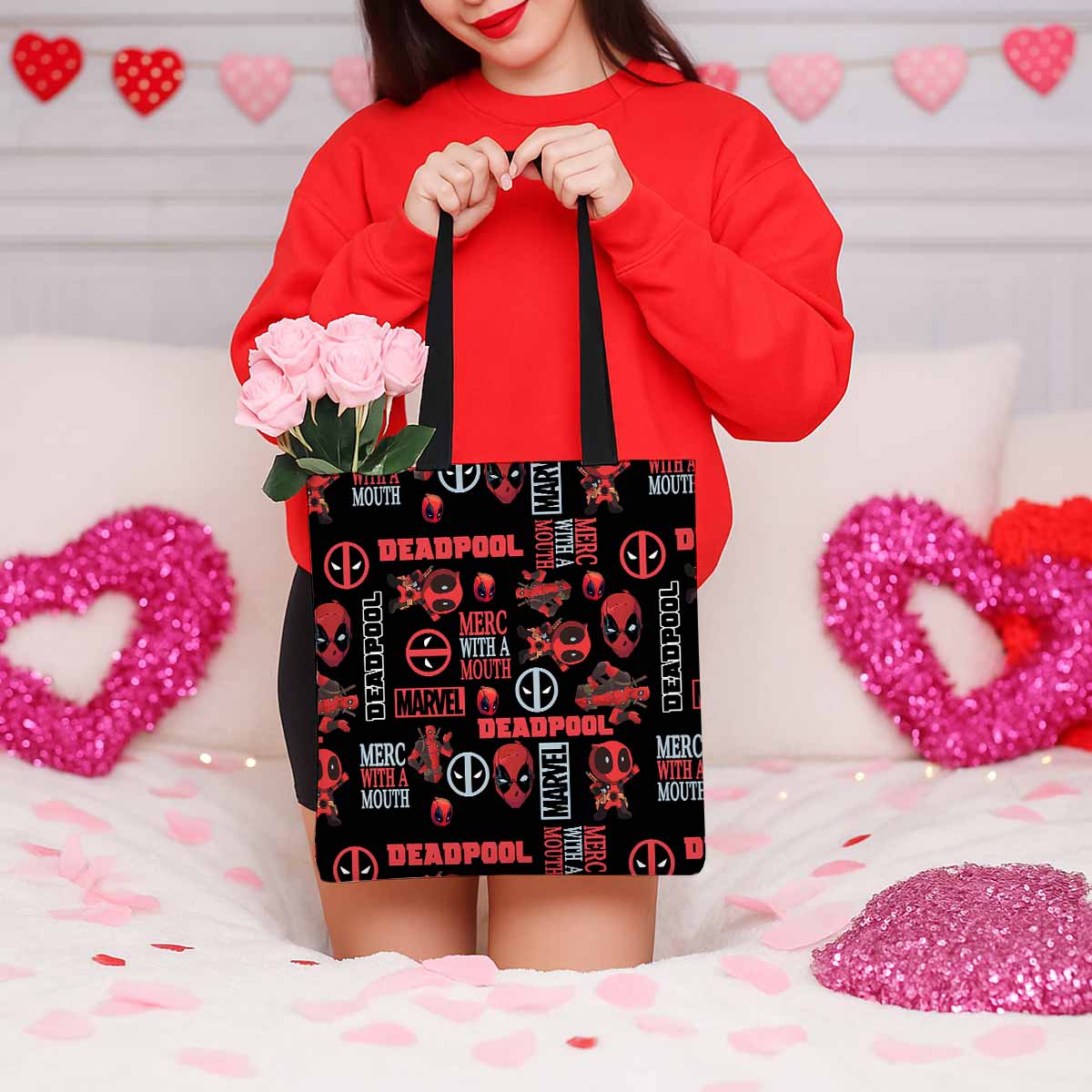 Deadpool Merc with a Mouth Canvas Tote Bag