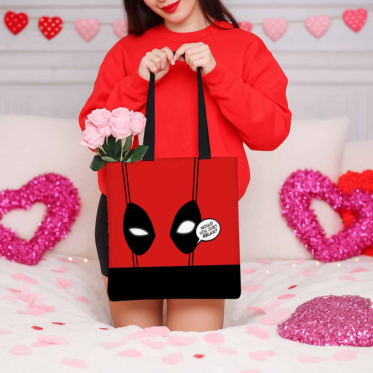 Deadpool Would You Just Relax Canvas Tote Bag