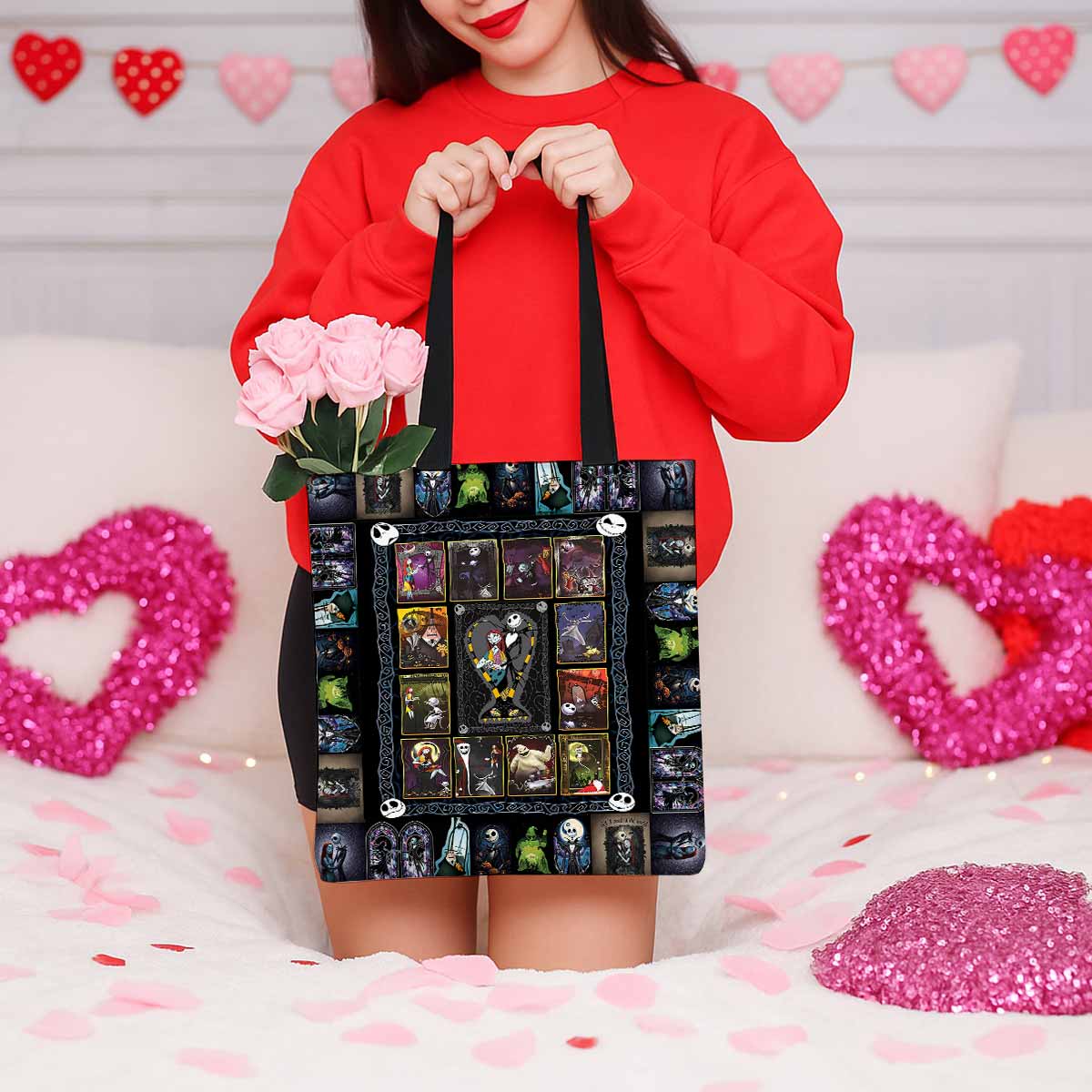 Jack & Sally The Nightmare Before Christmas Canvas Tote Bag