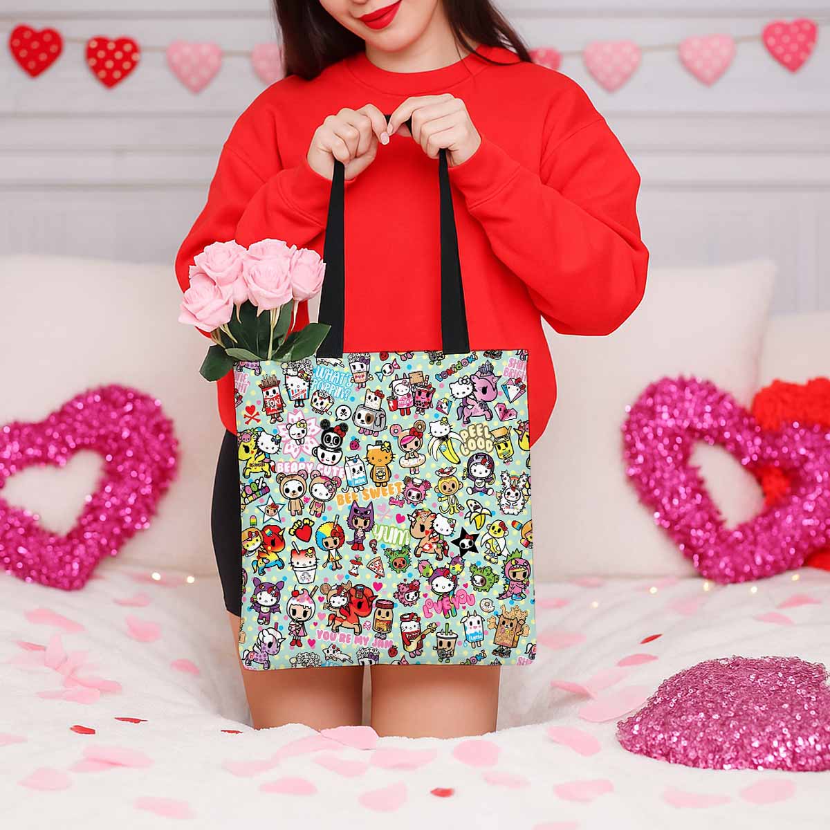Hello Kitty Joyful Canvas Tote Bag