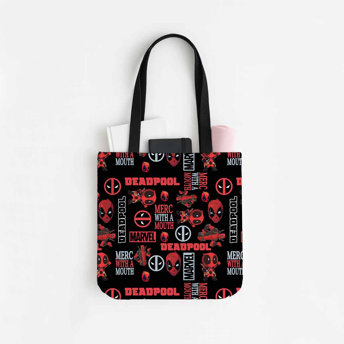 Deadpool Merc with a Mouth Canvas Tote Bag