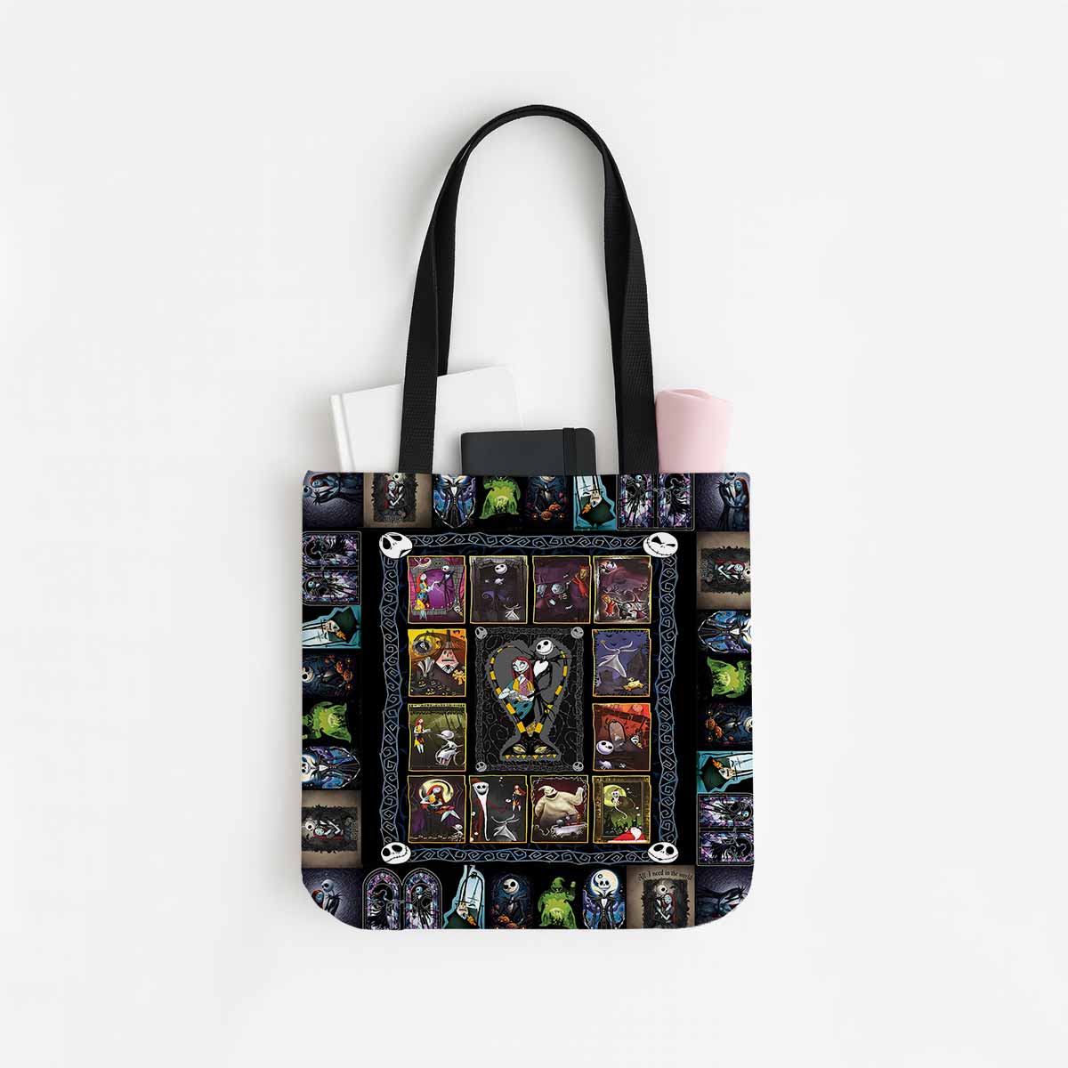Jack & Sally The Nightmare Before Christmas Canvas Tote Bag