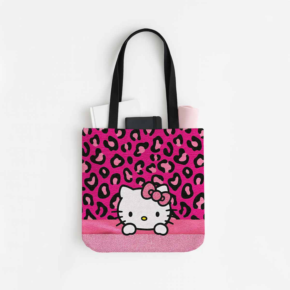 Hello Kitty Pink Bow Canvas Tote Bag