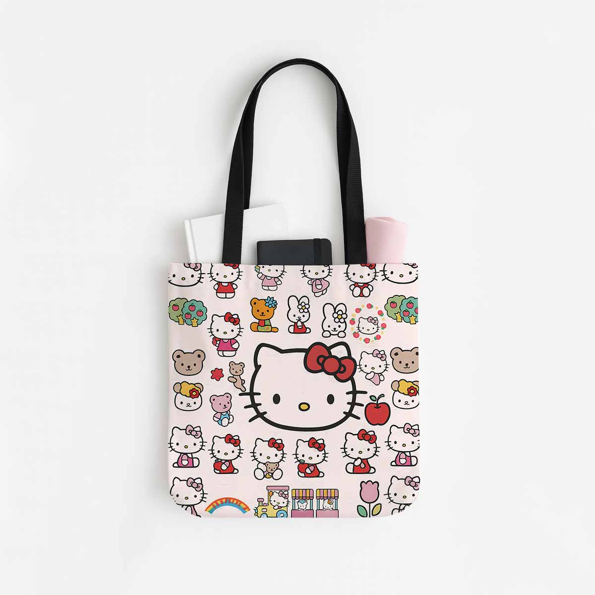 Hello Kitty Cute Pink Canvas Tote Bag
