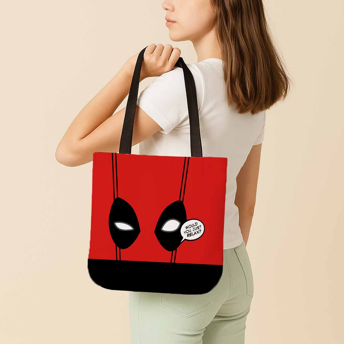 Deadpool Would You Just Relax Canvas Tote Bag