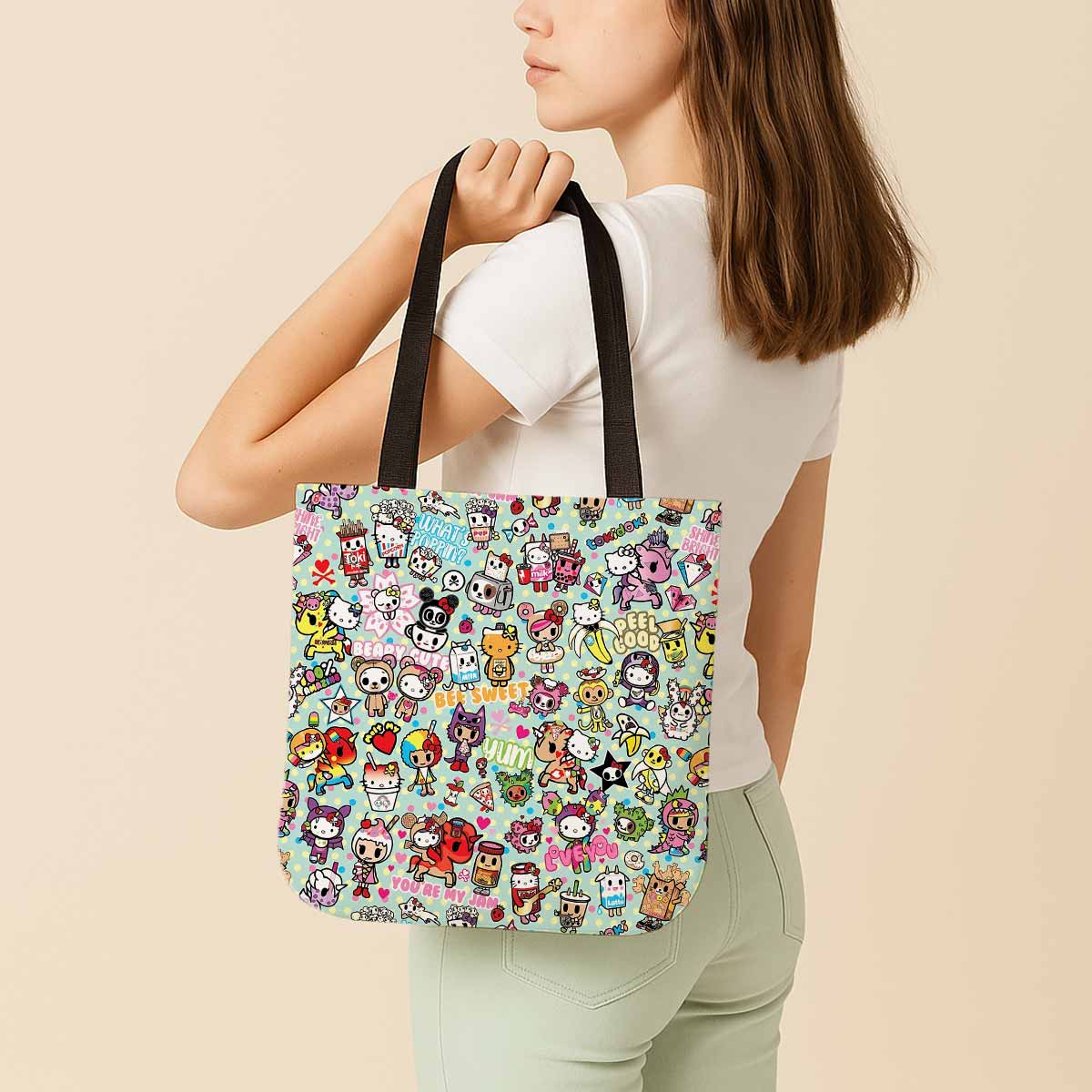 Hello Kitty Joyful Canvas Tote Bag