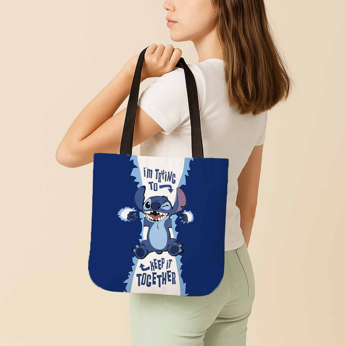 Stitch Keep it Together Canvas Tote Bag