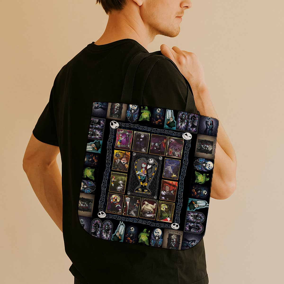 Jack & Sally The Nightmare Before Christmas Canvas Tote Bag