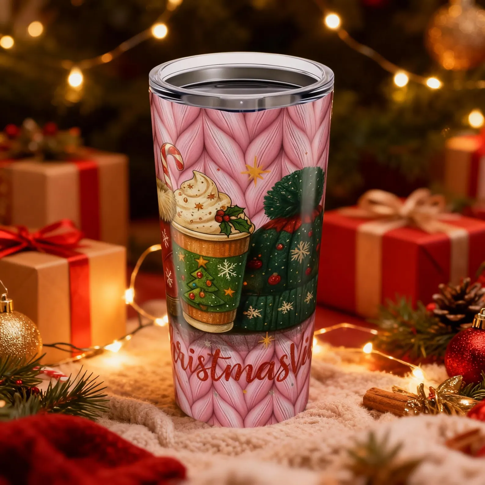 Cozy Christmas Holiday Tumbler