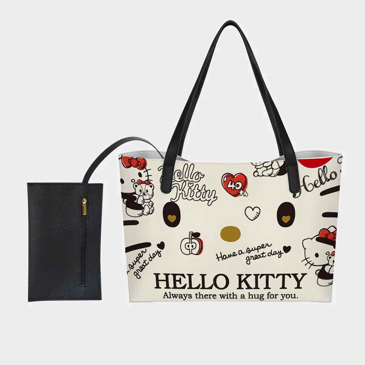 hello kitty 40th anniversary backpack Hello Kitty 40th Anniversary Hand Bag And Mini Purse Set