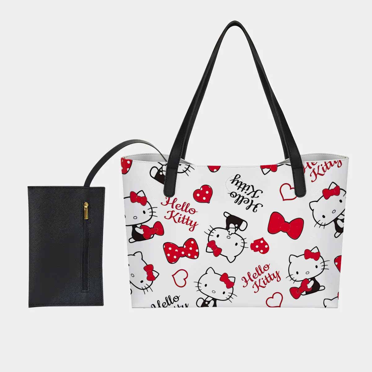 Hello Kitty Red Bow Hand Bag and Mini Purse Set
