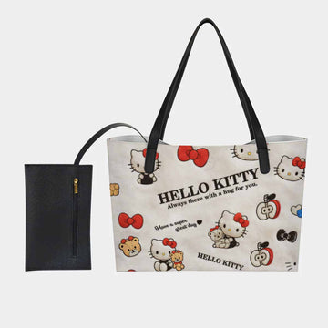 Hello Kitty Fluffy Plush Hand Bag and Mini Purse Set