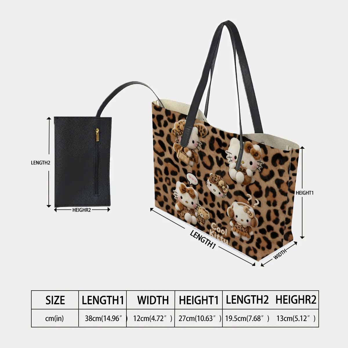 Hello Kitty Leopard Hand Bag and Mini Purse Set