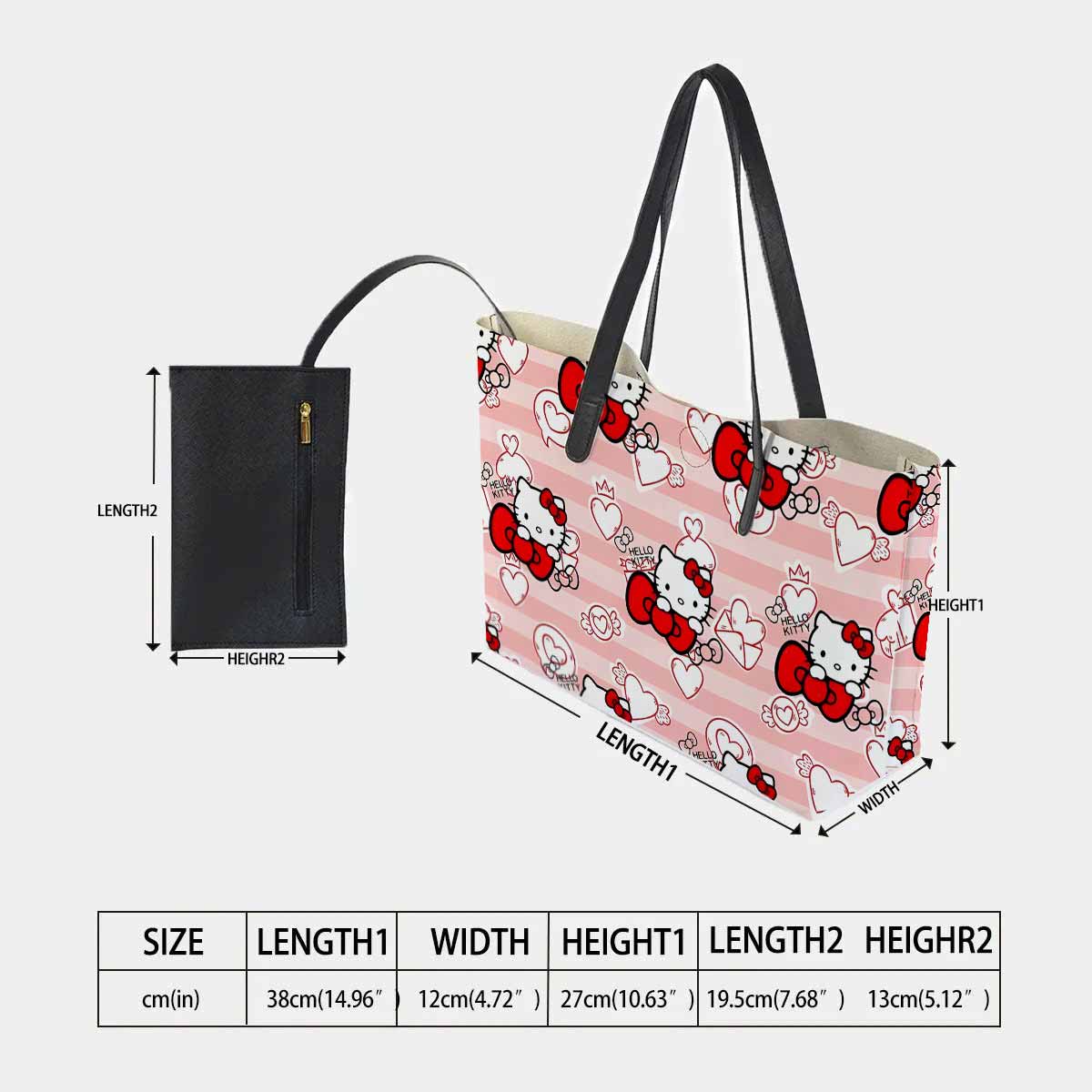 Hello Kitty Cute Bow Hand Bag and Mini Purse Set