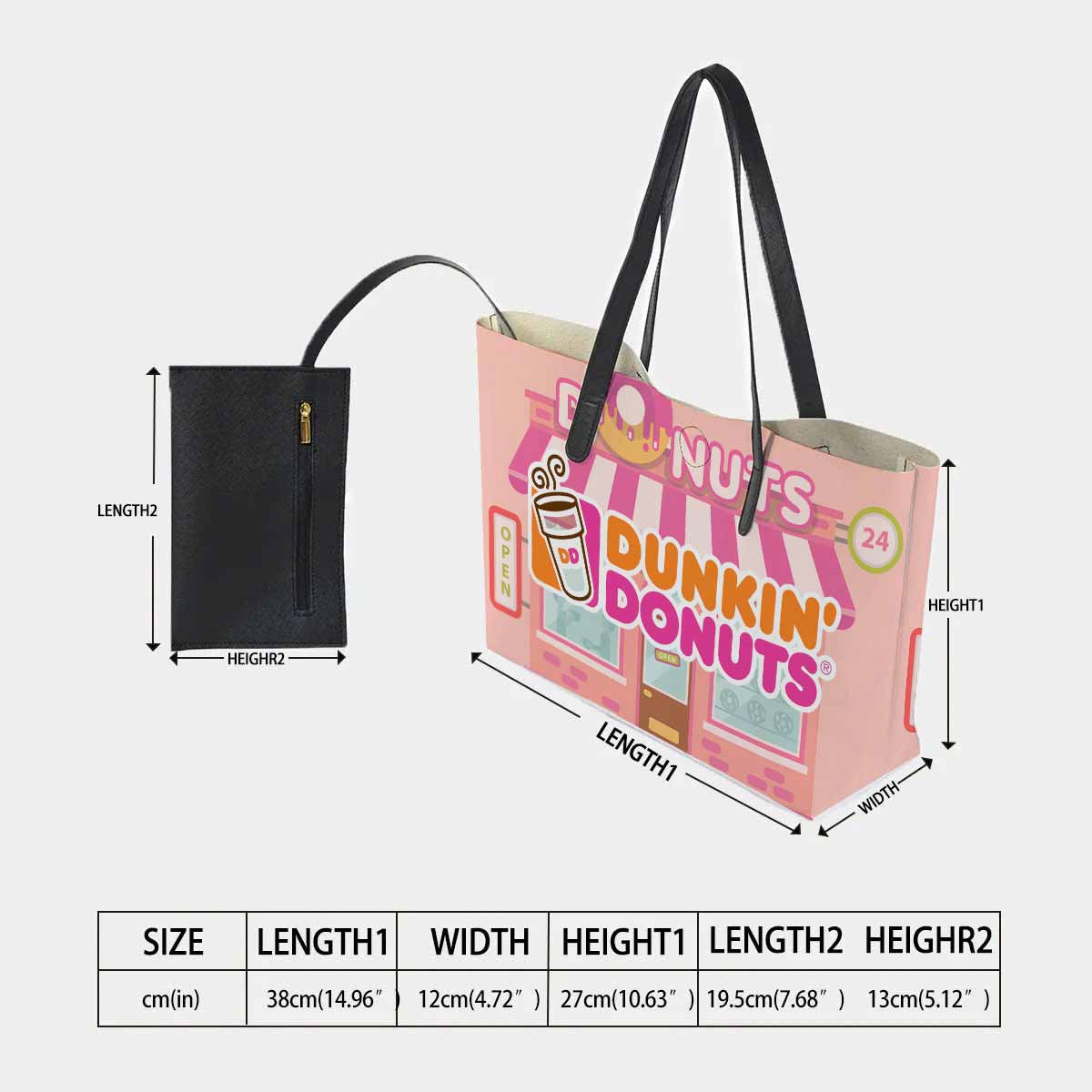 Dunkin' Donuts Hand Bag and Mini Purse Set