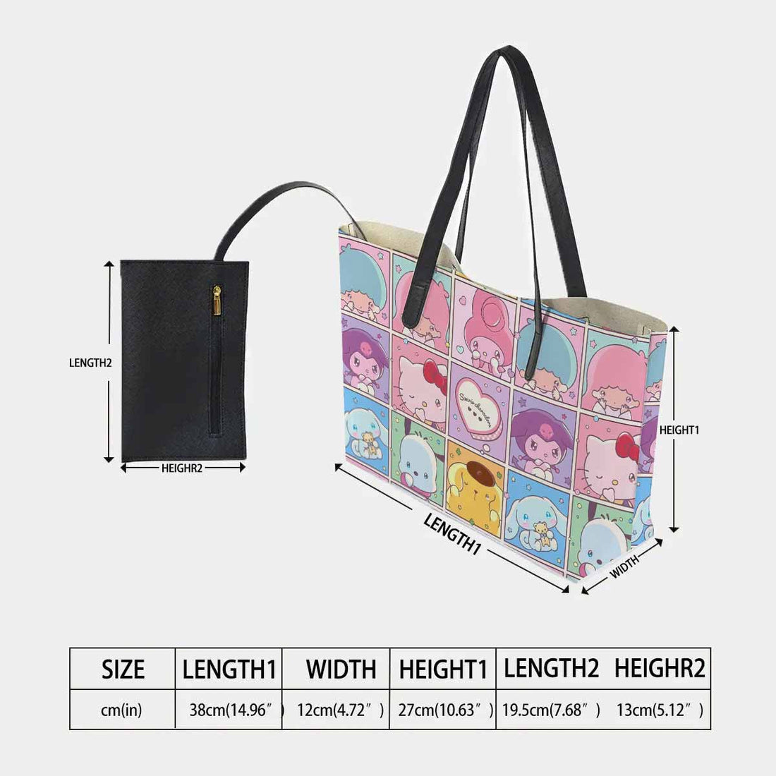 Hello Kitty And Friends Hand Bag and Mini Purse Set