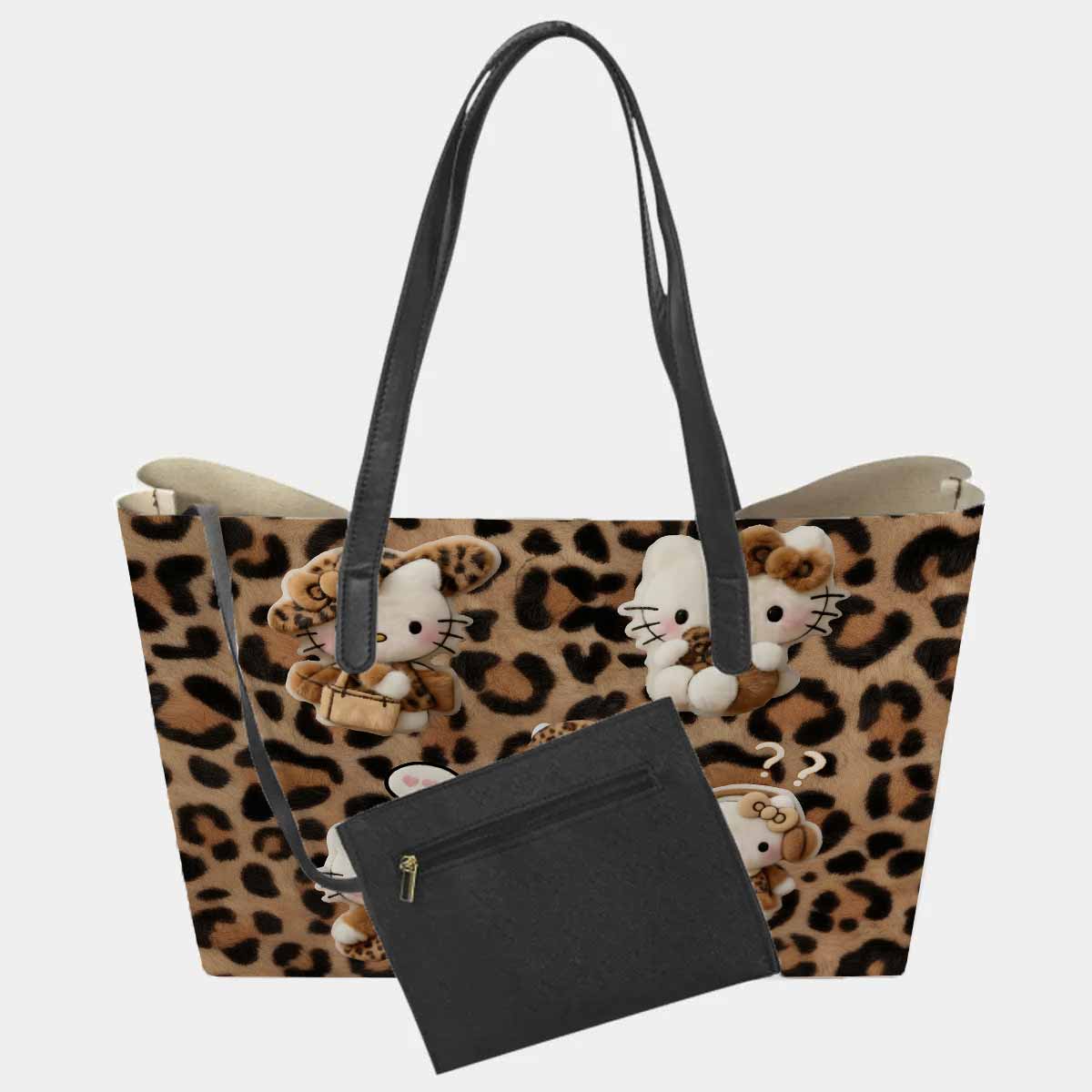 Hello Kitty Leopard Hand Bag and Mini Purse Set