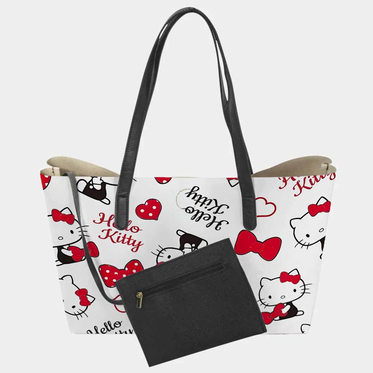 Hello Kitty Red Bow Hand Bag and Mini Purse Set